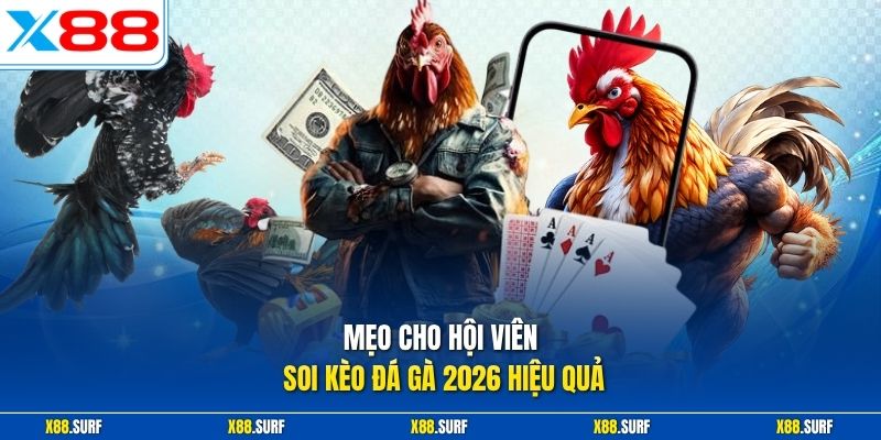 Đá gà X88 3 Mẹo cho hội viên soi kèo đá gà 2026 hiệu quả